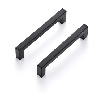 40 Pack 5 Inch Kitchen Square Cabinet Handles Matte Black Cabinet Pulls Black Drawer Pulls Kitchen Cabinet Hardware Kitchen Handles for Cabinets Cupboard Handles Drawer Handles