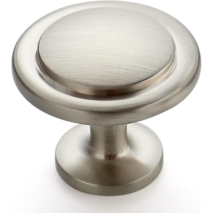 30 Pack Brushed Nickel Cabinet Pulls 1-1/4 inch Kitchen Drawer Pulls Cabinet Door Handles Knobs for Dresser