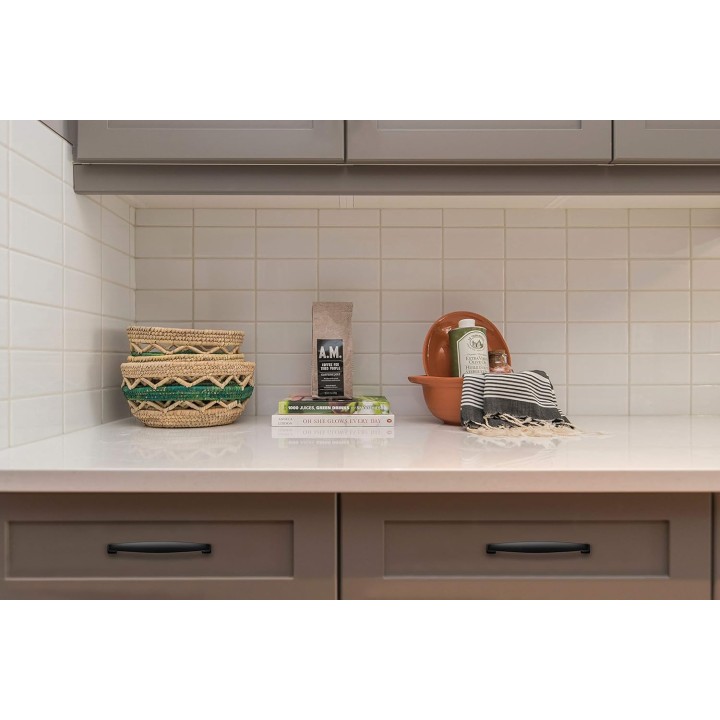 30 Pack Solid 5 Inch Kitchen Cabinet Handles Matte Black Cabinet Pulls Black Drawer Pulls Kitchen Cabinet Hardware Kitchen Handles for Cabinets Cupboard Handles Drawer Handles