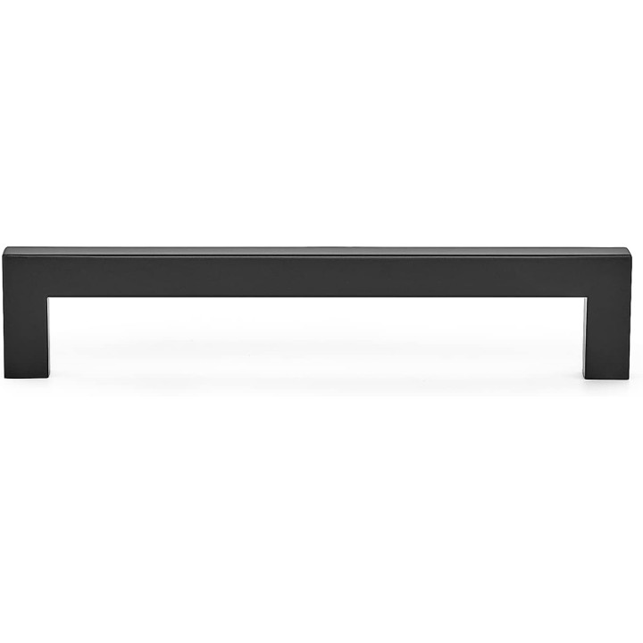 30 Pack 6-1/4 Inch Kitchen Square Cabinet Handles Matte Black Stainless Steel Drawer Pulls Hardware