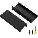 6 Pack Finger Pulls for Cabinets 80mm/3.15" Length Black Edge Pulls Matte Black Finger Cabinet Pulls Concealed Handles for Kitchen Drawer Finger Edge Pull Tab Handle