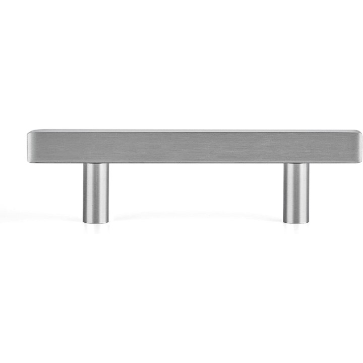 30 Pack 3 Inch Cabinet Pulls Brushed Nickel Sqaure Kitchen Cabinet Handles Silver Cabinet Hardware Stainless Steel Drawer Pulls 5 Inch Overall Length with Mounting Template