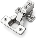 60 Pack 30 Pairs Short Arm Kitchen Cabinet Hinges for 1/2 Inch Overlay Cabinet, Brushed Nickel 105 Degree Opening Angle Hinges, Soft Close Concealed with Mounting Screws for Face Frame Door