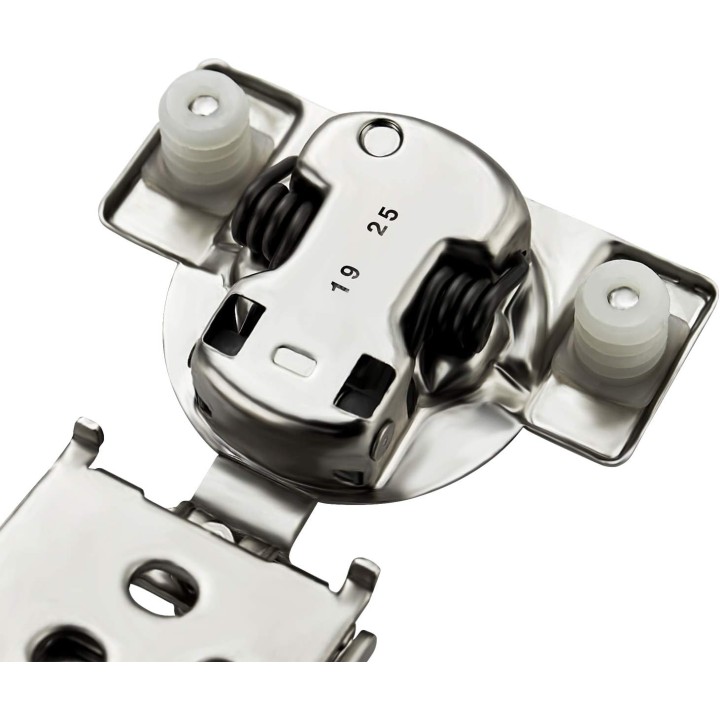 50 Pack 25 Pair 1/2 inch Overlay Cabinet Hinges Soft Close Hidden Door Hinge for Kitchen Cabinet Hinges Stainless Steel Adjustable Hinges Satin Nickel Cabinet Hardware