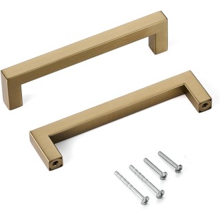 30 Pack Kitchen Cabinet Handles 5 Inch Champagne Bronze Cabinet Pulls Modern Cabinet Door Handles Drawer Pulls Stainless Steel Kitchen Cabinet Hardware