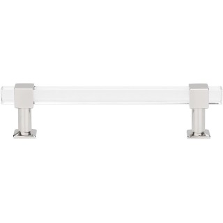 30 Pack Cabinet Pulls 5 Inch Hole Center Kitchen Cabinet Handles Polished Chrome Acrylic Cabinet Hardware for Bathroom and Bedroom
