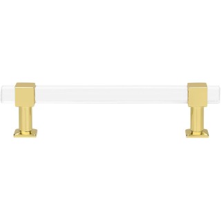 30 Pack Cabinet Pulls 5 Inch Hole Center Kitchen Cabinet Handles Gold Modern Drawer Pulls Acrylic Cabinet Hardware for Bathroom