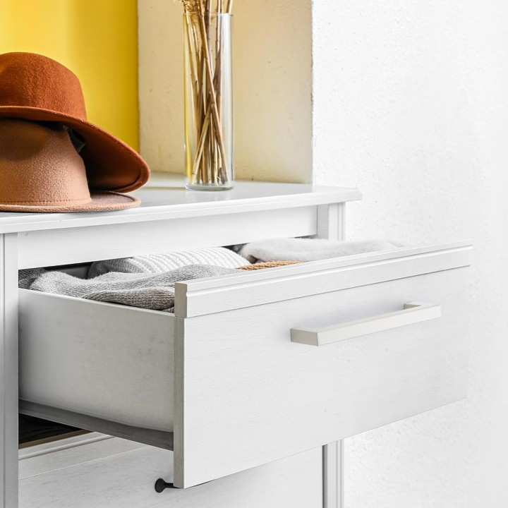 60 Pack 5 Inch Kitchen Square Cabinet Handles White Cabinet Pulls White Drawer Pulls Kitchen Cabinet Hardware Kitchen Handles for Cabinets Cupboard Handles Drawer Handles
