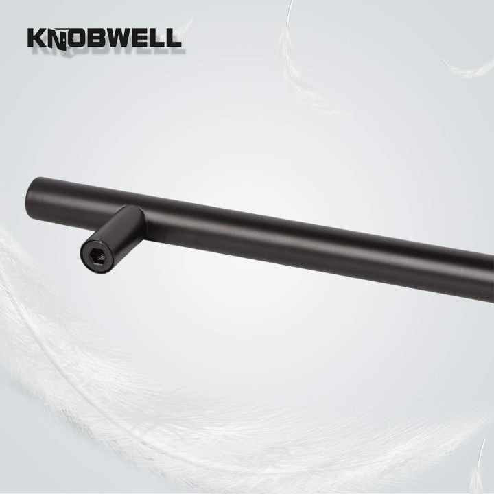 100 Pack Black Handles for Cabinets, Euro Style 5 Inch (128mm) Hole Distance 7-9/16 inch (192mm) Overall Length Matte Black Drawer Pulls, Stainless Steel Cabinet Pulls for Closet Cupboard