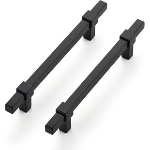 30 Pack Black Cabinet Handles - 5" Hole Center Cabinet Pulls Matte Black Drawer Pulls Cabinet Hardware Kitchen Handles for Cabinets